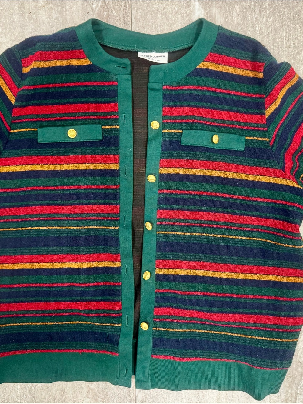 Vintage 90’s Alfred Dunner Striped Knit Cardigan